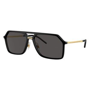 New Dolce & Gabbana Black Aviator DG6196 2525/87 Sunglasses Women